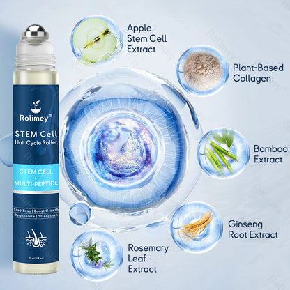 ✅CA Owned and Operated: 𝙍𝙤𝙡𝙞𝙢𝙚𝙮® 𝙎𝙏𝙀𝙈 𝘾𝙚𝙡𝙡 𝙃𝙖𝙞𝙧 𝘾𝙮𝙘𝙡𝙚 𝙍𝙤𝙡𝙡𝙚𝙧 (Male pattern baldness · Thinning hair · Receding hairline · Postpartum hair loss · Stress-related shedding · Ageing hair · Scalp discomfort)